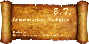Braunsteiner Teobalda névjegykártya